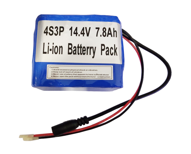 4S3P 14.4V 7.8Ah Li-ion Battery Pack